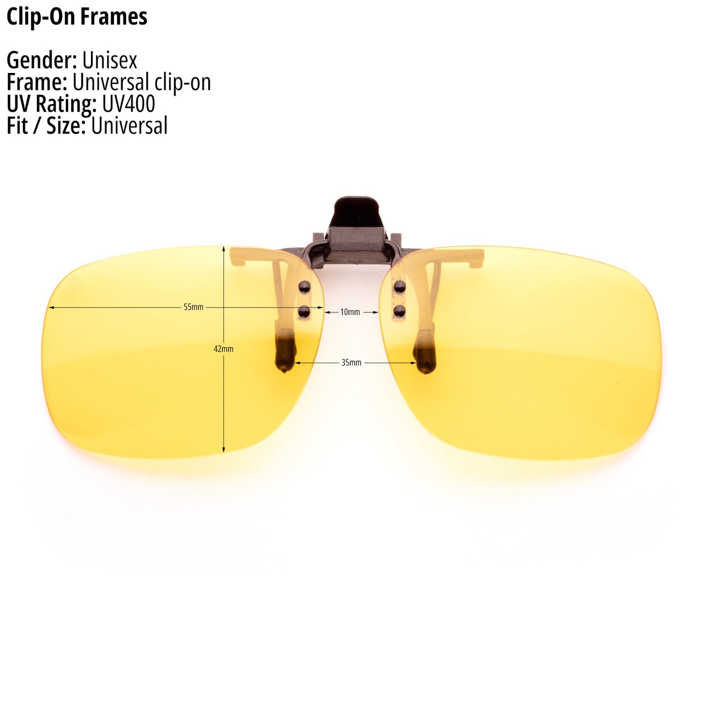 The Clip - Ons | Yellow "Will Power" - Gafas Y Gafas