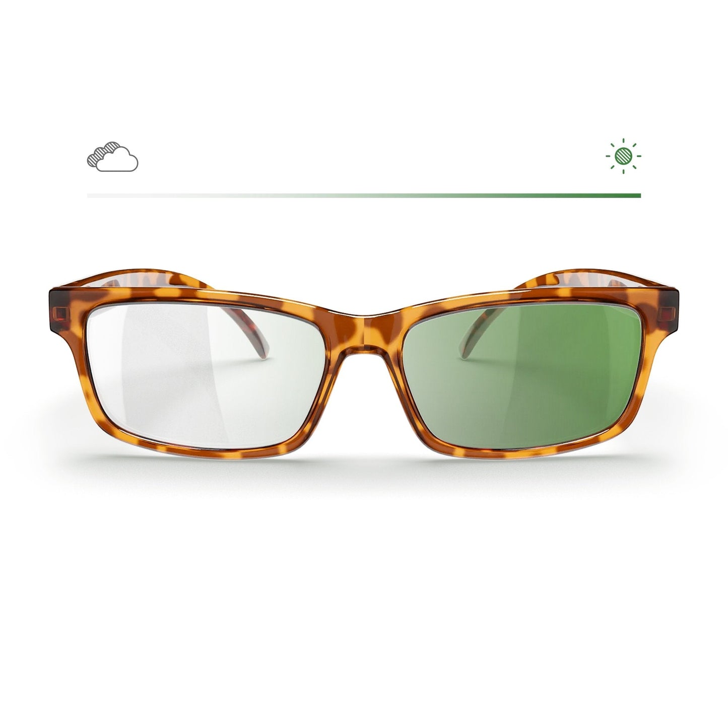 Tortoise Rectangle Prescription Transitions® Colors - Gafas Y Gafas