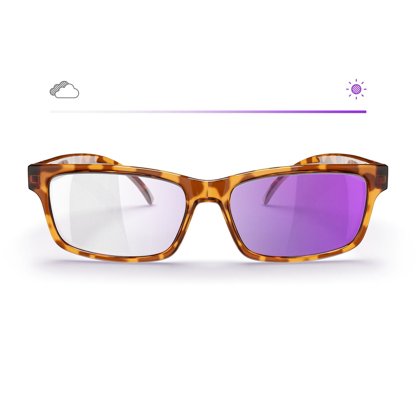 Tortoise Rectangle Prescription Transitions® Colors - Gafas Y Gafas