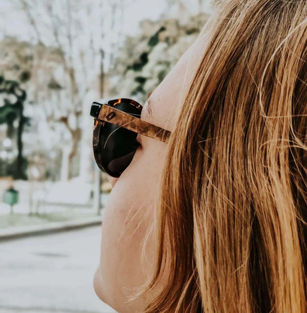Ganges - Unisex Wood and Bio Acetate Sunglasses - Gafas Y Gafas