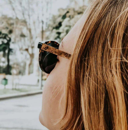 Ganges - Unisex Wood and Bio Acetate Sunglasses - Gafas Y Gafas