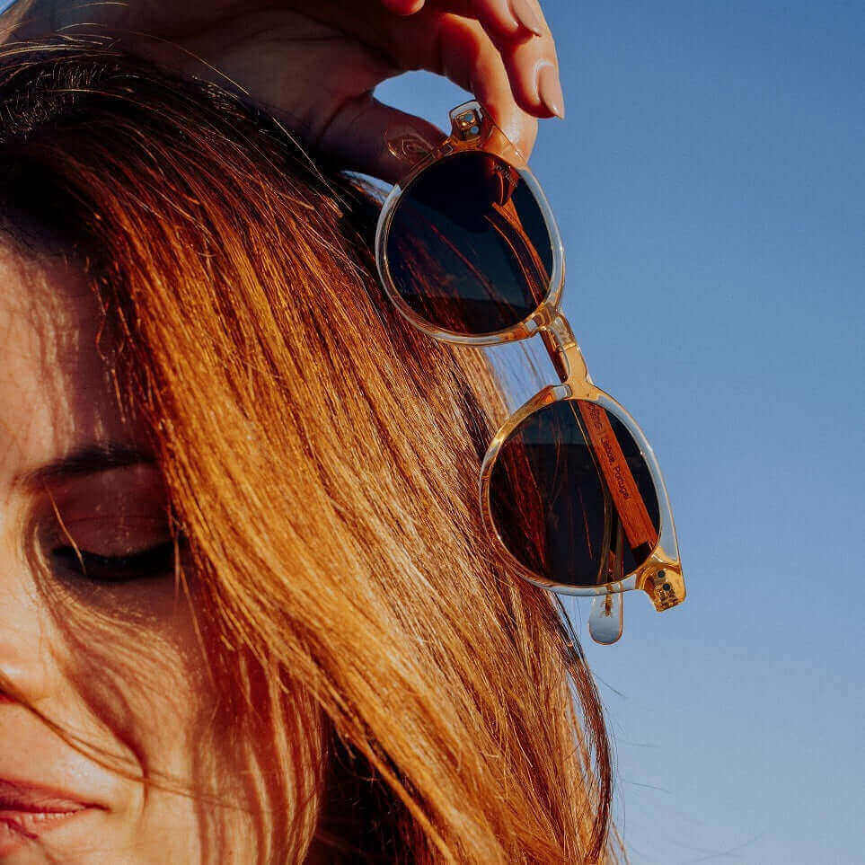 Ganges - Unisex Wood and Bio Acetate Sunglasses - Gafas Y Gafas