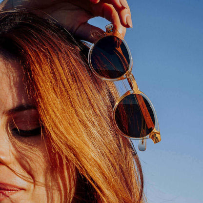 Ganges - Unisex Wood and Bio Acetate Sunglasses - Gafas Y Gafas