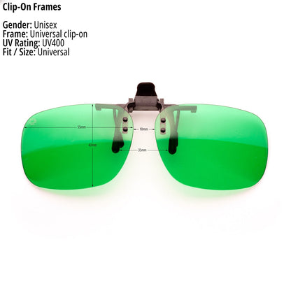 The Clip - Ons | Green "Revitalizing" - Gafas Y Gafas