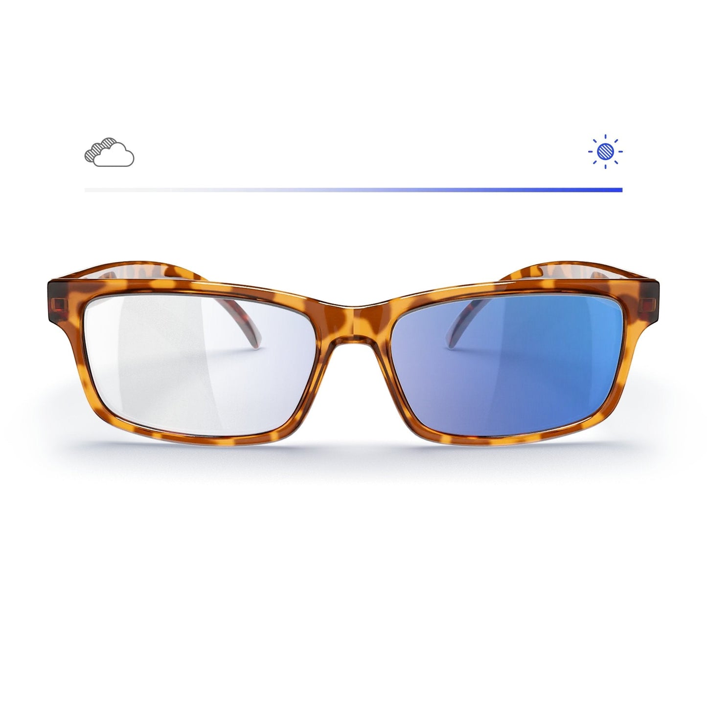 Tortoise Rectangle Prescription Transitions® Colors - Gafas Y Gafas
