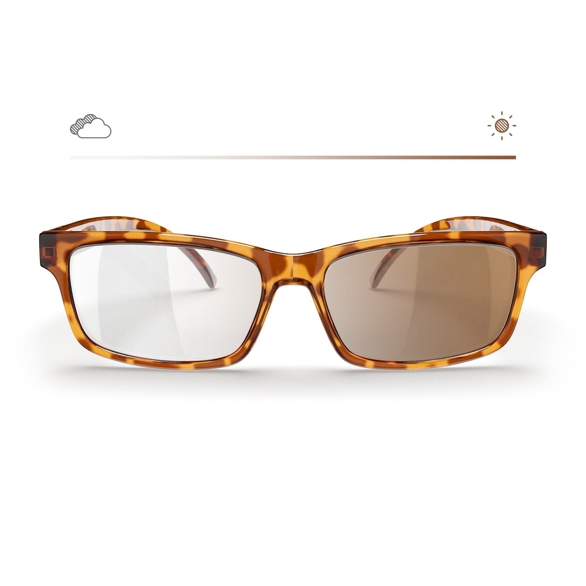 Tortoise Rectangle Prescription Transitions® Xtra Active - Gafas Y Gafas